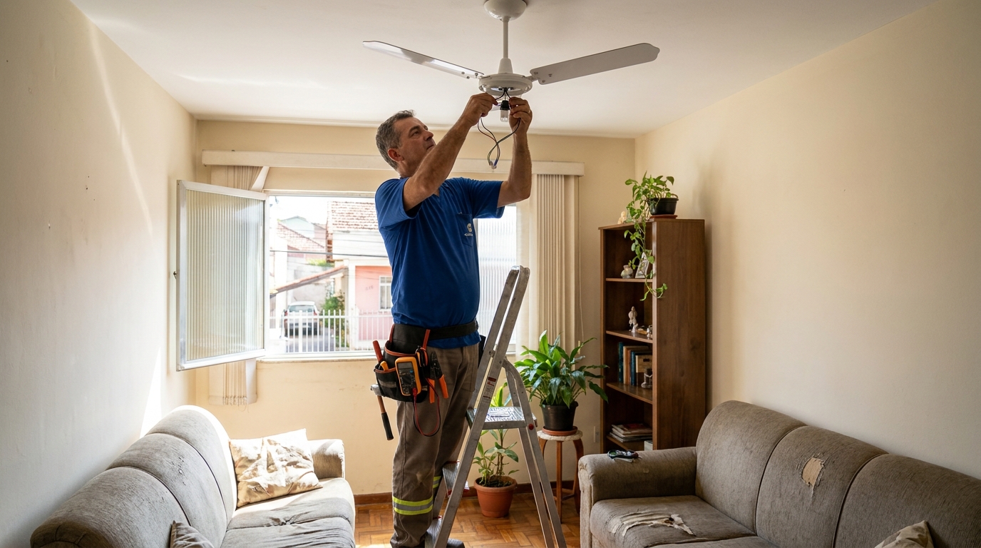 Montagem de Ventilador em Bragança Paulista‑SP